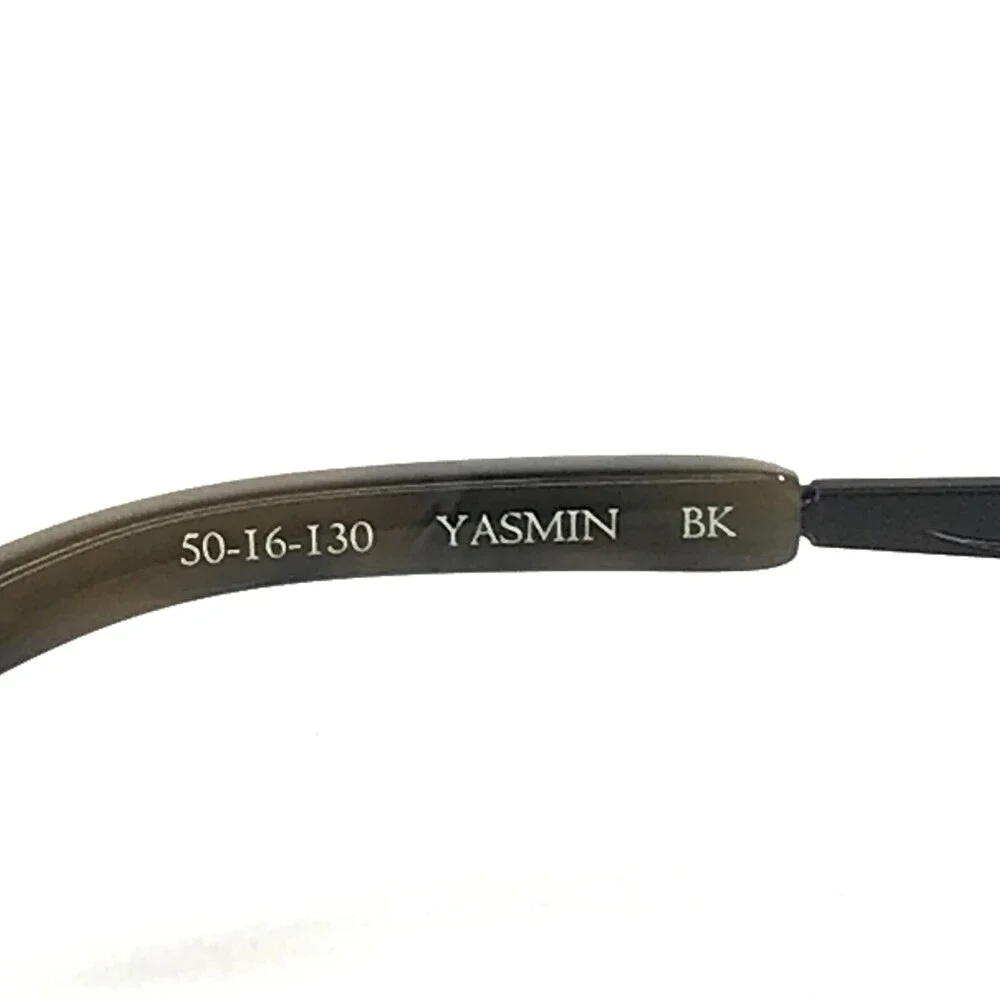 Dana Buchman Eyeglasses Frames YASMIN BK Black Gold Rectangular 50-16-130